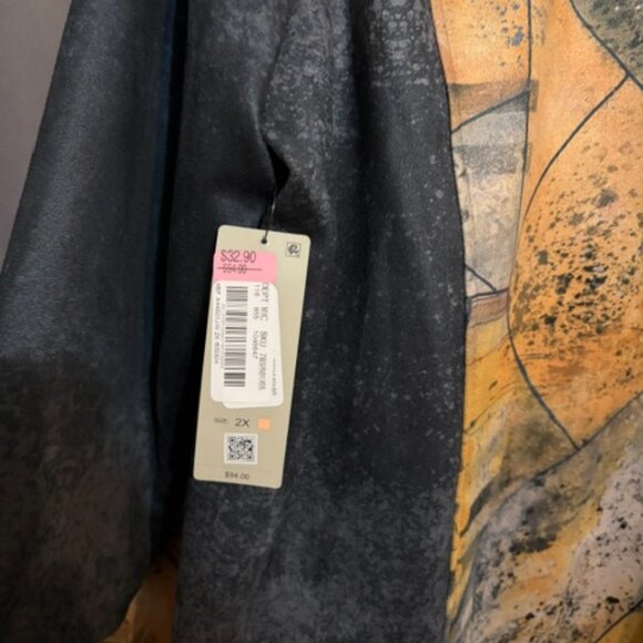 Abstract Print Open front cardigan - Picture 3 of 3